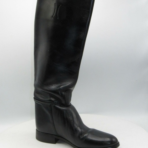 Vintage Police Sz 7 B Black Equestrian Boot C1B E4 - Picture 3 of 8
